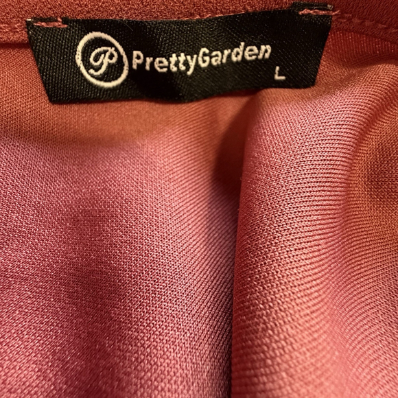 PrettyGarden Dark Pink Sleeveless Dress - Large - Picture 9 of 11